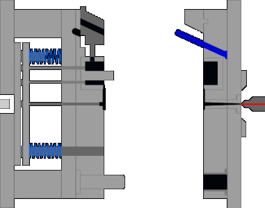 animação molde com gaveta lateral